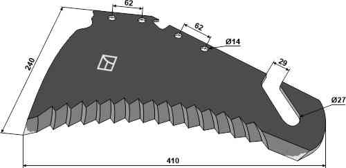 Silage knive fitting for Strautmann 415.17.501