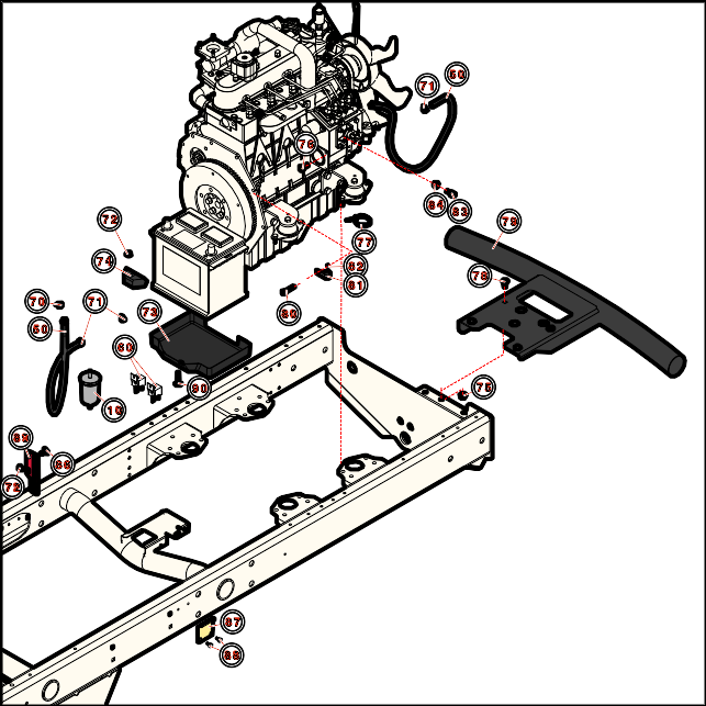 Toro Reelmaster 5410G Fuel System Battery Bumper
