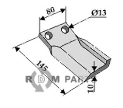 RDM Parts Replace blade, right fitting for Humus 355.92.386