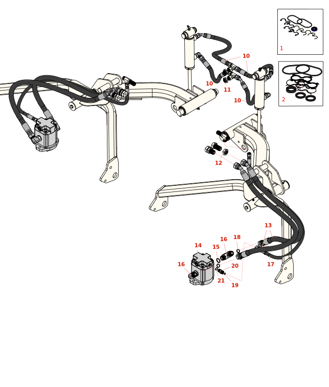 Toro Groundsmaster 4700-D Lift Arm Hydraulics No. 2 & 3