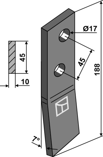 Strooischoep - rechts 69-10-007r Strooischoep - rechts 69-10-007r