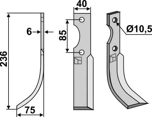 Blade, left model