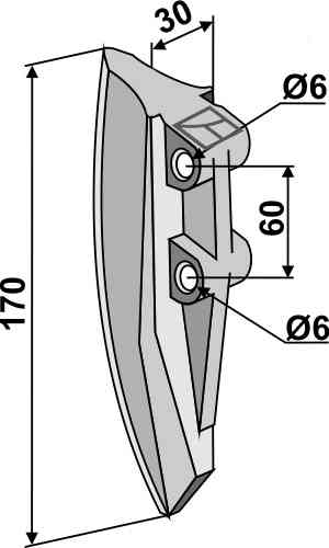 Metal seed share fitting for Monosem 6716 - 30046050 -7141