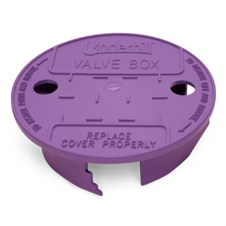 Underhill versalid 6in universal valve box lid - purple for non-potable water use