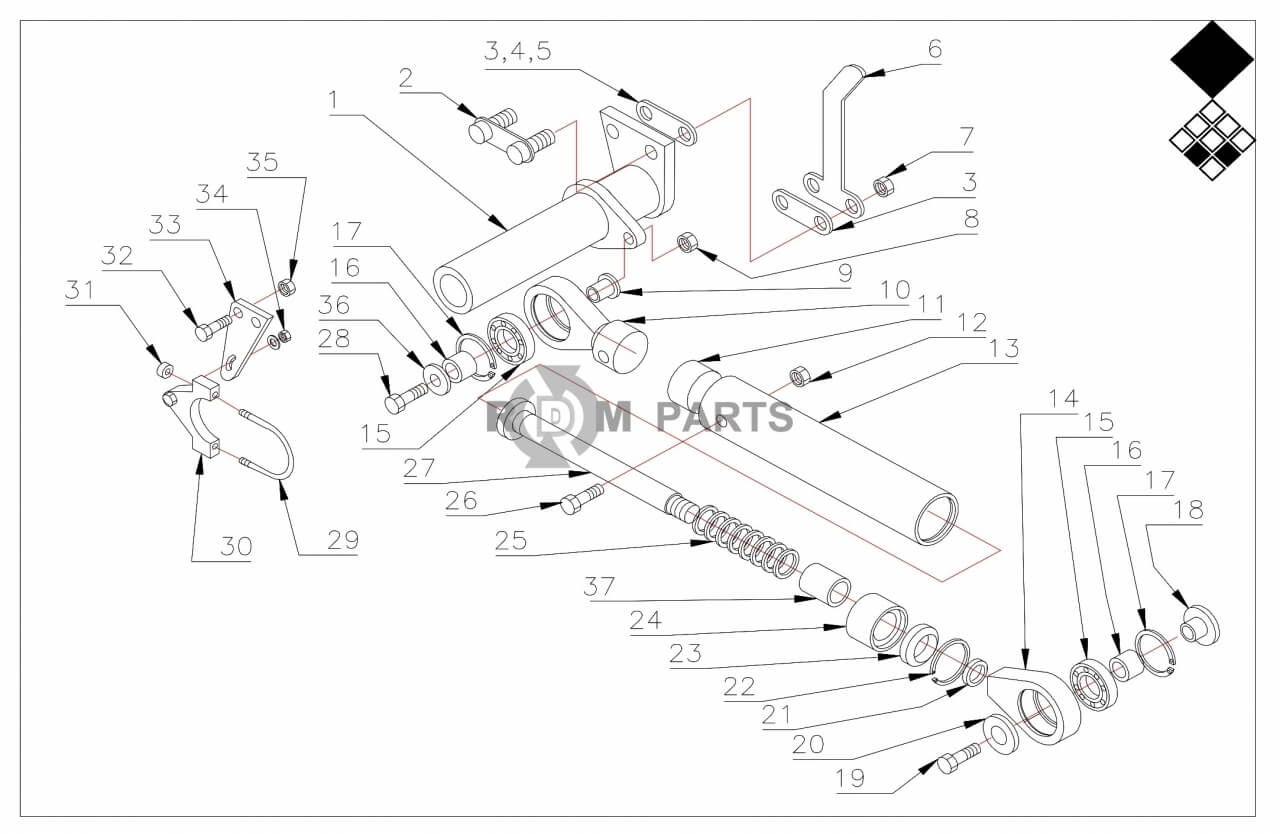 Replacement parts for VD7117 Veerdemper