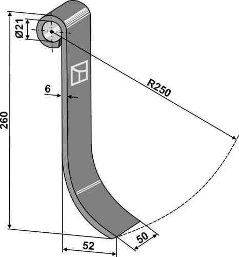 Flail fitting for Moreau ET84401A