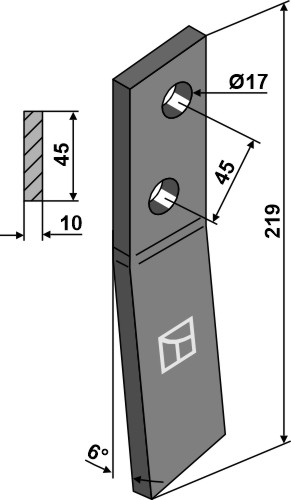 Strooischoep - rechts 69-10-006r Strooischoep - rechts 69-10-006r