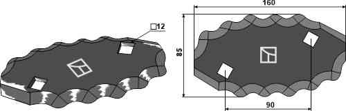 Food mixer knive, left fitting for Storti 16800045 Food mixer knive, left fitting for Storti 16800045