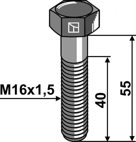 Hexagon bolts - m16x1,5x55 - 12.9 51-1655