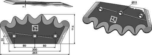 Food mixer knives, right