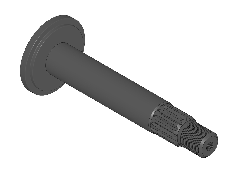 Spindle - 25 mm w/m16-2.0 blade bolt thrd Spindle - 25 mm w/m16-2.0 blade bolt thrd