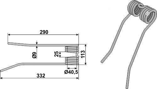 Federzinken - Ausführung links geeignet für PZ-Zweegers PZ 192