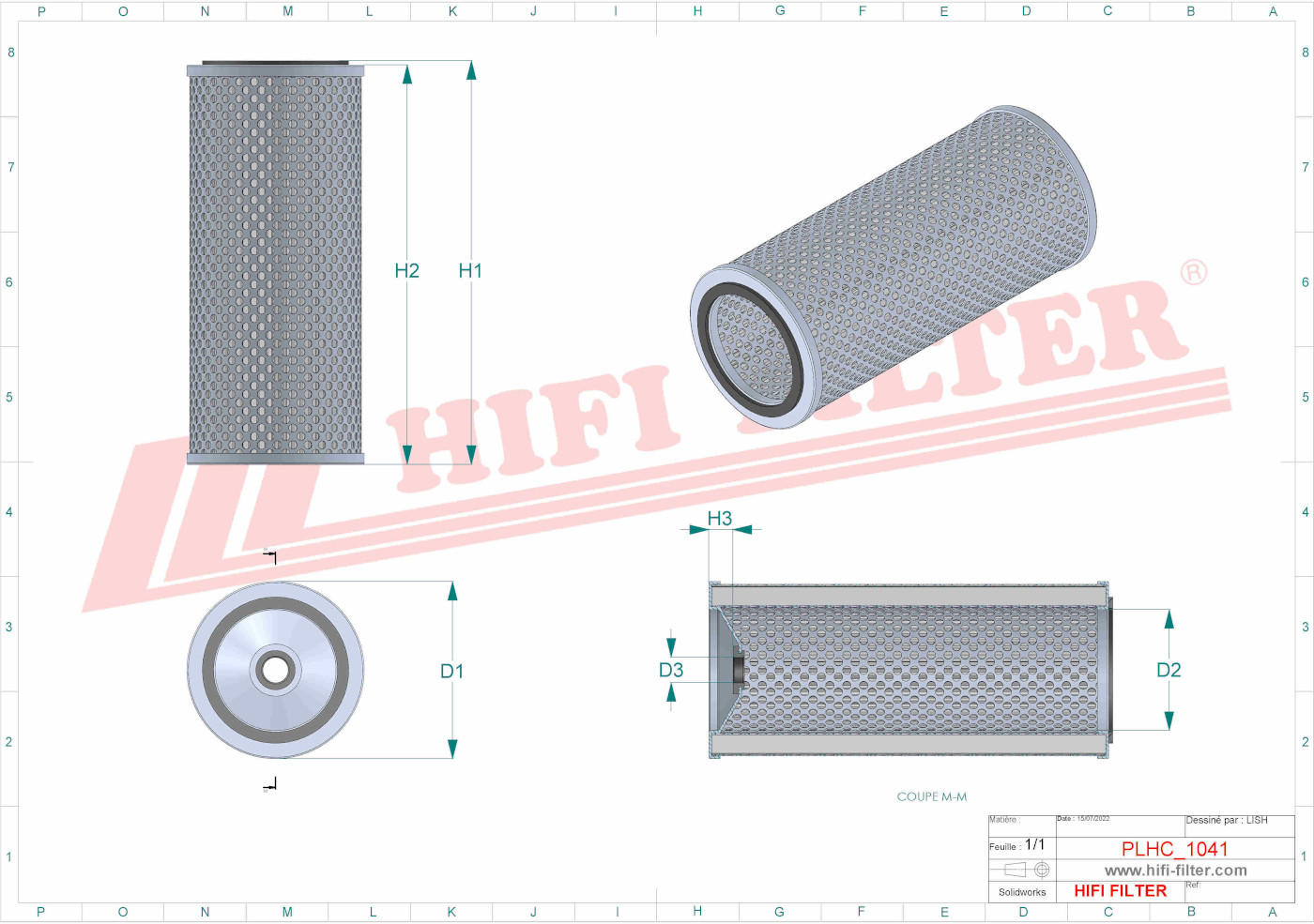 Hydraulic filter passend voor sdlg 4120003296