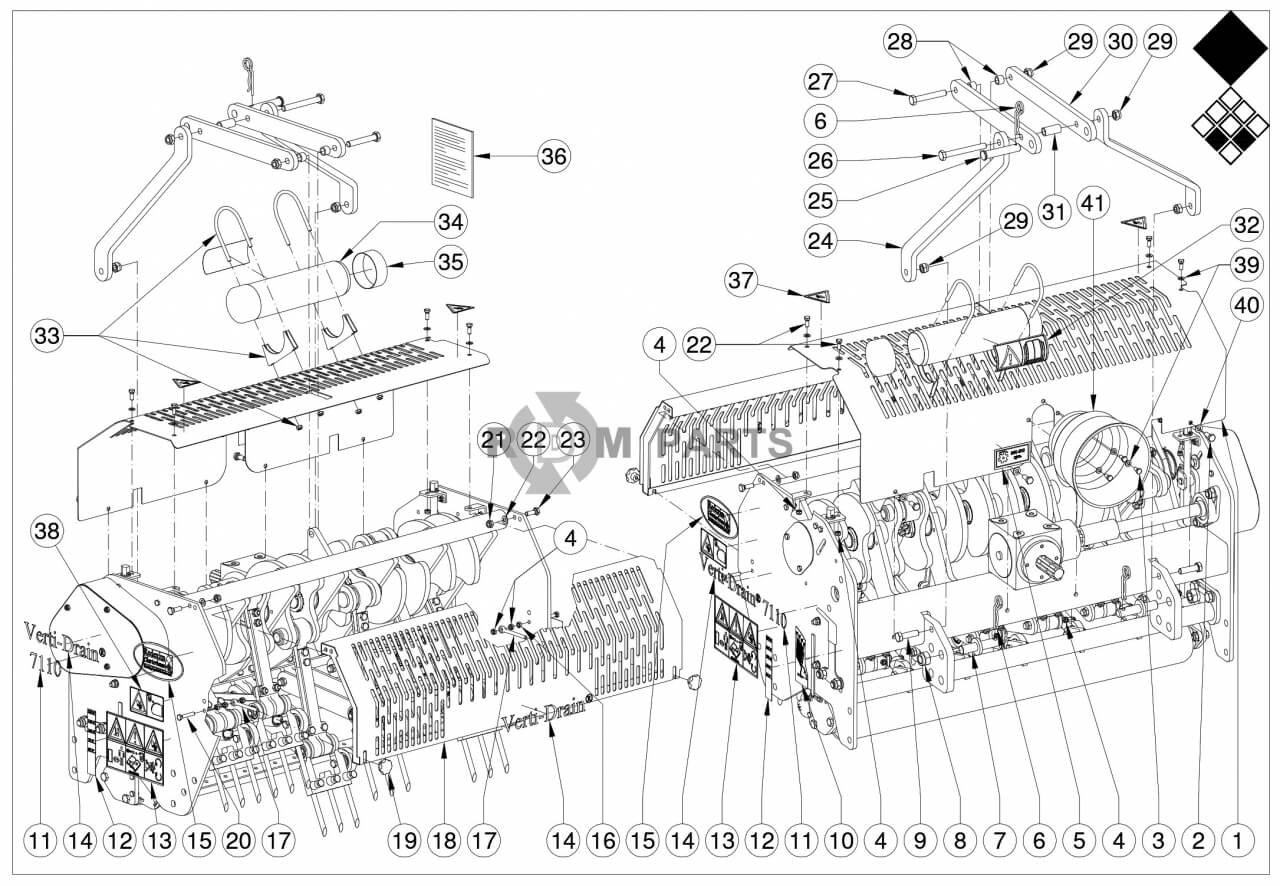 Replacement parts for VD7110 Beschermkappen