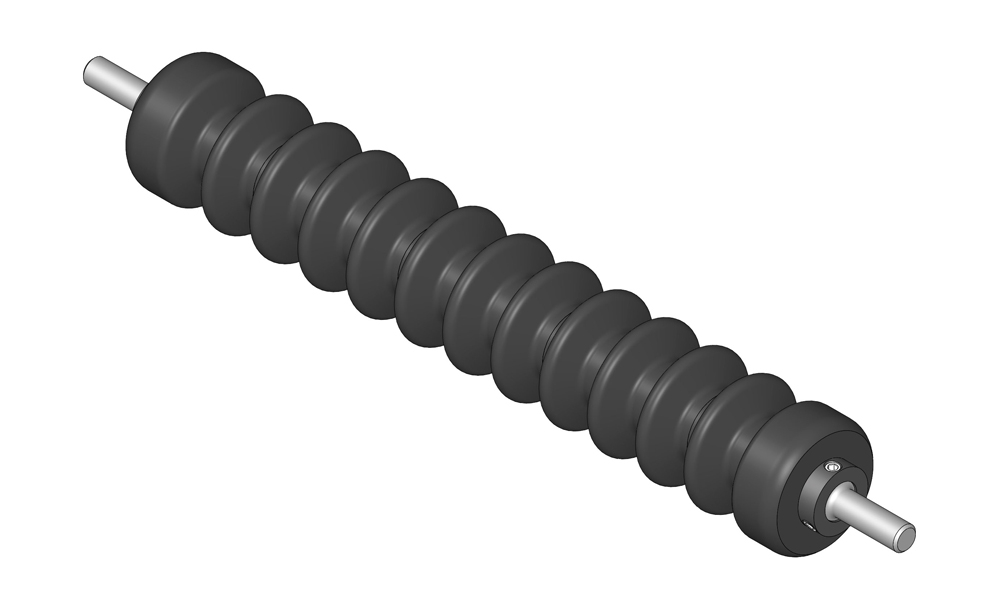 Minuteman grooved roller only - 18 in