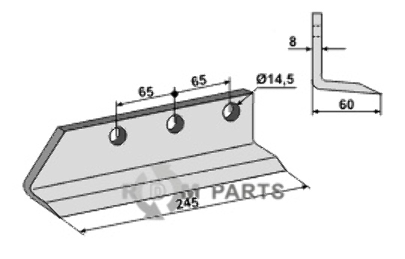 RDM Parts Mes voor grachtenfrees