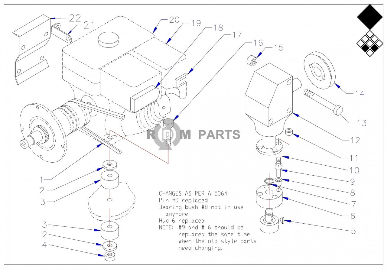 Replacement parts for VD7007 Motor