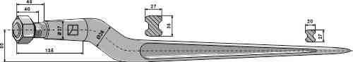 Silage tine 920 fitting for Strautmann 28601501