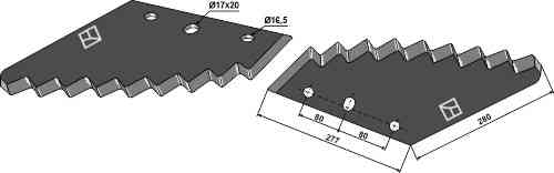 Food mixer knives - hard metal faced fitting for Kuhn A5303620