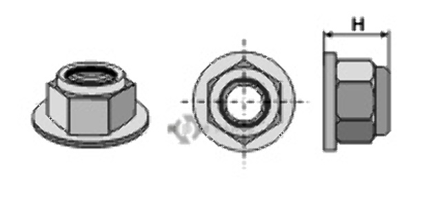 Borgmoer zeskant - polystop - m14x1,5 - 10.9 51-14rmu