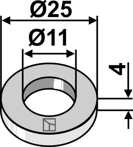 Scheibe Ø25x4xØ11 63-mul-86