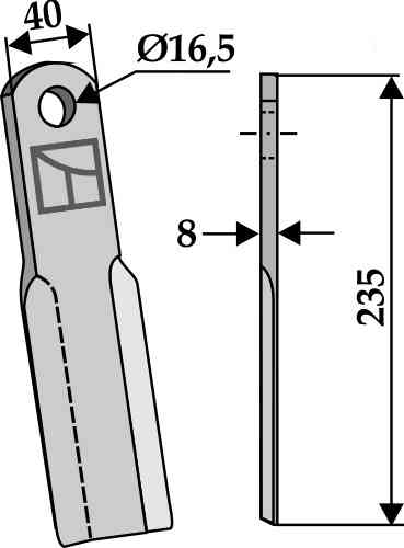 RDM Parts Gerades Messer geeignet für Nobili 20003