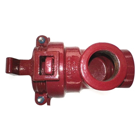 Leemco tapped cap - 8 x 2 bell x npt 90