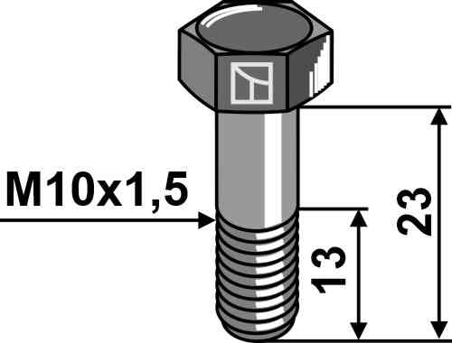 Hexagon bolt - M10x1,5 - 8.8 fitting for John Deere LCA63392