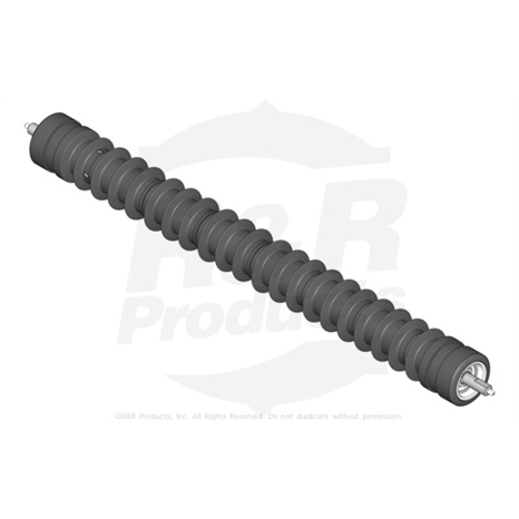 Roller - fusion grooved uhmw polyethylene - 30 in