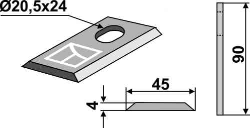 Rotary mower blade fitting for JF 2220-101B