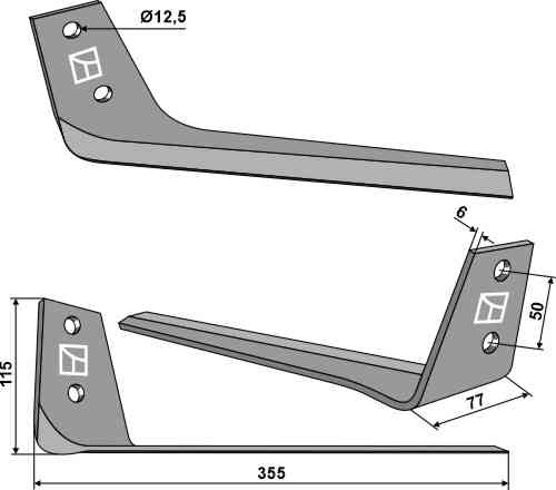 Top blade - left model fitting for Gilles 20459