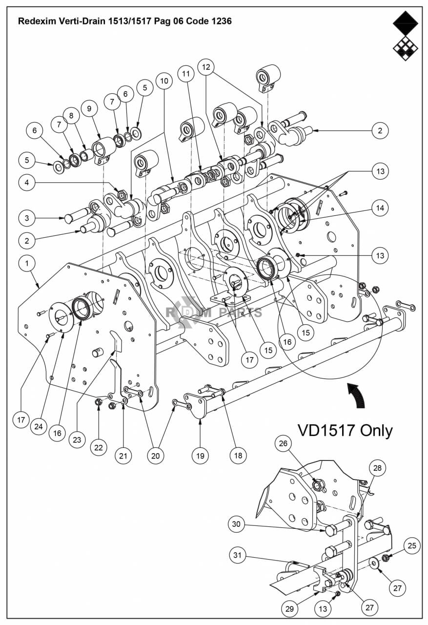 Replacement parts for VD1513 Krukas