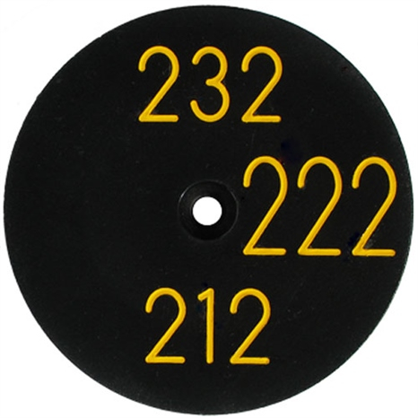 Sprinkler cap yardage marker - 3 numbers