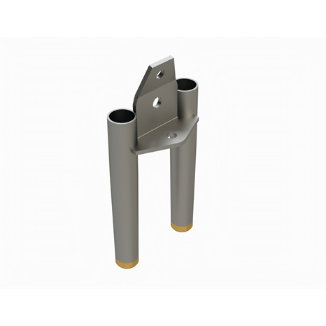 Double alloy hollow tine with carbide tip - .750mt x 4.750l x .640od