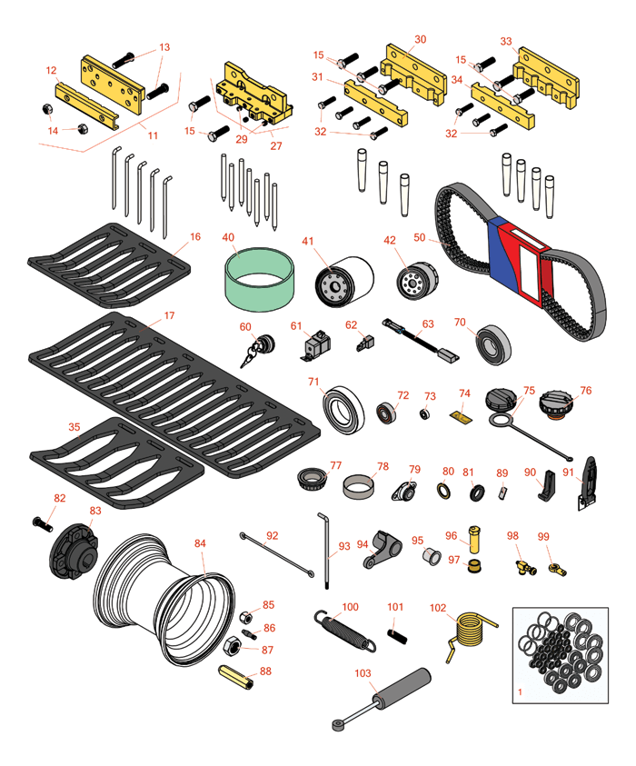 Tine holders and parts suitable for your Toro ProCore 648