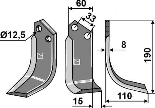 Blade, right model dlm-02r