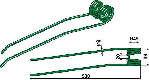 Hay tine fitting for Stoll 0606811 / 0606810 / 9905041A / 2503-057X