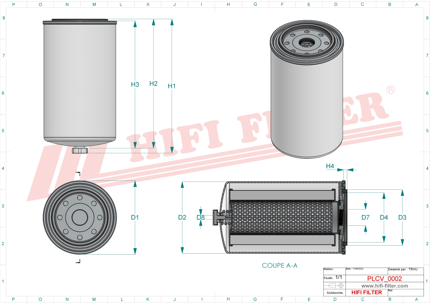 Fuel filter passend voor donaldson p 55-1077