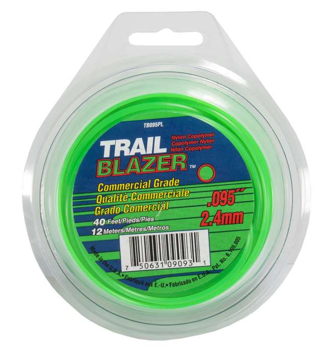 Trimmer line trailblazer™ round green 40' loop .095" / 2.4mm