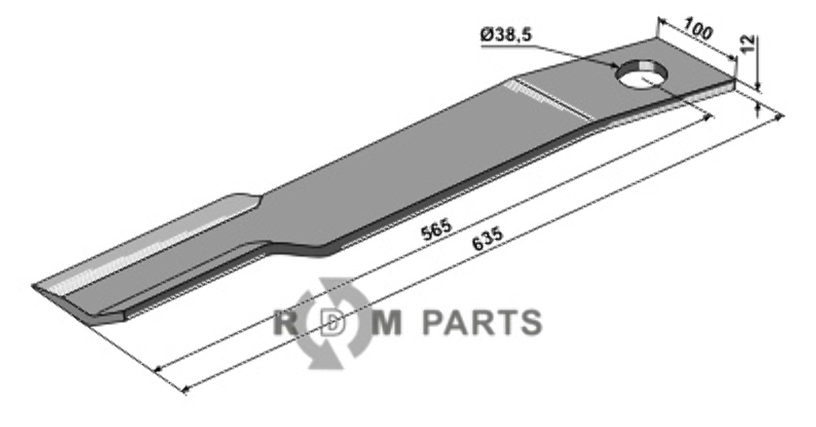 RDM Parts Mes - rechts passend voor Schulte H401-026