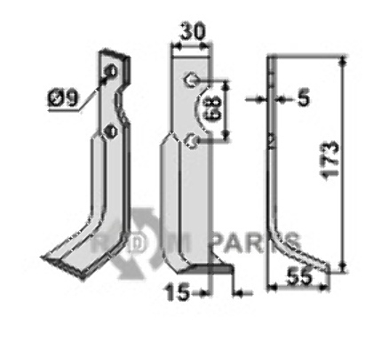 Fräsmesser, rechte Ausführung geeignet für Benassi RT8/AN 7-8 - 6CM014
