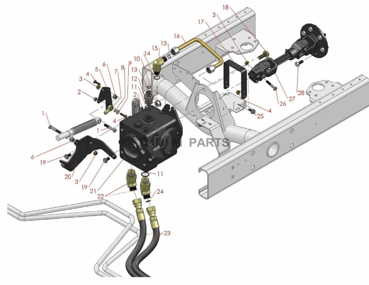 Replacement parts for RM 5210D 5410D 5510D 5610D Pump