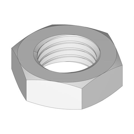 Nut - 24mm x 3.0 fin hex jam