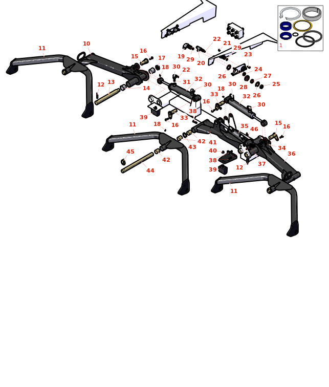 Toro Groundsmaster 4700-D Front Lift Arm