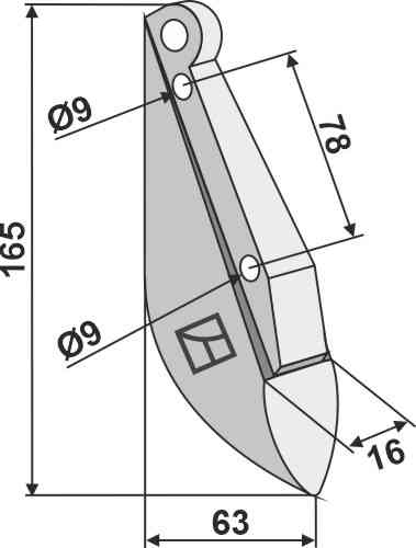 Metal seed share fitting for Kongskilde 2149320 B