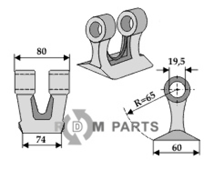 RDM Parts Pruning hammer fitting for Bomford 03.958.01