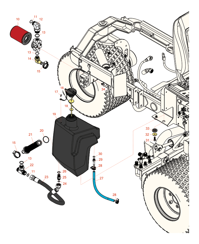 Hydrauliske tankdele, der passer til din Toro Groundsmaster 3500-D