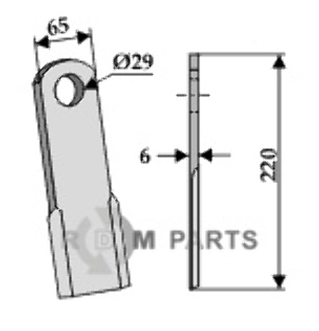 RDM Parts Gerades Messer