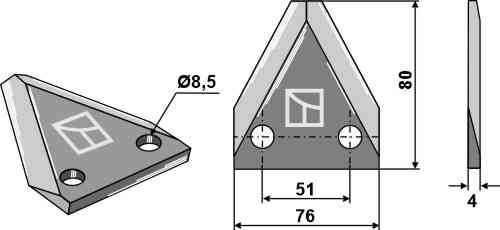 Food mixer knive fitting for Strautmann 60644510