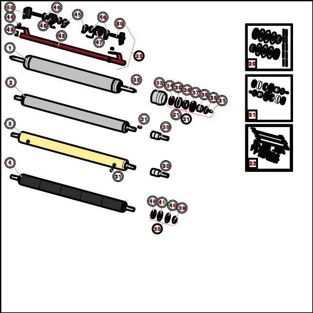 Toro Greensmaster 3050 Rear Rollers